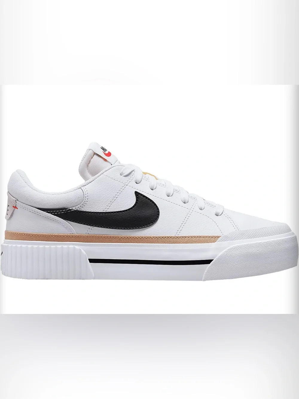 Nike $95 Leather Court Legacy Lift Platform Shoes Size 9